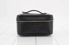 本物☆CHANEL ヴァニティ ブラックレザーポーチ