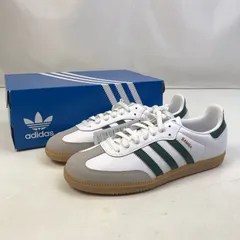 01w-6184 アディダス adidas  25.5cm UK8 EU42  SAMBA OG IE3437 サンバ オリジナル WHITE GREEN GUM シューズ Tトゥ スエード レザーアッパー  靴  【中古品】