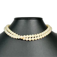 美品  ネックレス アコヤ養殖真珠 真珠 パール  ホワイト シルバー SILVER アクセサリー ファッション小物 小物 レディース