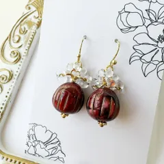 チェコビーズの可愛いピアスD138