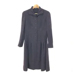 jun Ashida ジュンアシダ ボタンデザインワンピース サイズ:9号 フレア   ウール100％ パープル レディース / 243001005061