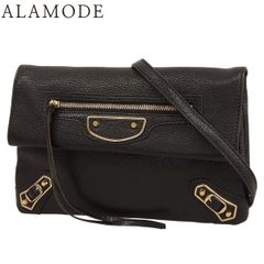 BALENCIAGA (발렌시아가) 엔벨로프 클러치 백 숄더백 대각선 걸 레더 블랙 블랙 골드 쇠장식 여성 40802182878 [중고] [아라 모드]