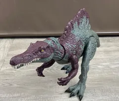 マテル社「ジュラシック・ワールド ダメージ！ひかる スピノサウルス」電池付属なし　ジャンク品　26WK0390