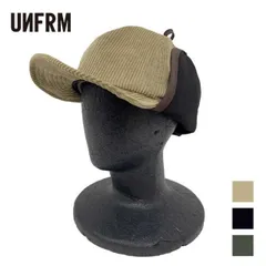 ユニフォーム アウトドア スタンダード UNFRM ユニフォーム キャップ AW-0711 2WAY 6PANEL CORDUROY REMOVABLE FLEECE EARFLAP CAP