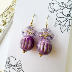 チェコビーズの可愛いピアスD141