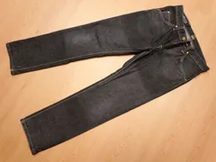 q492★日本製 Lee LM4205 ブラックジーンズ★W28 ユーズド加工 ブラックデニム