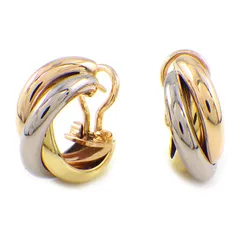 カルティエ Cartier ピアス トリニティ フープ スリーカラー K18PG K18WG K18YG 【箱・保付き】 【中古】のサムネイル