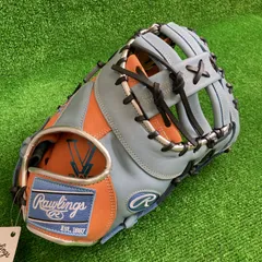 ローリングス 一般ソフトボール用 捕手一塁手兼用ミット オレンジ×Cブルー GS6HTC3ACD