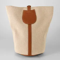 新品 ロンシャン LONGCHAMP ショルダーバッグ ル フローネ トワル L バケットバッグ カラメル