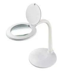 L-ZOOMエルズーム ルーペ付LEDスタンドライト ホワイト｜DS-L24ZS-W 08-0787