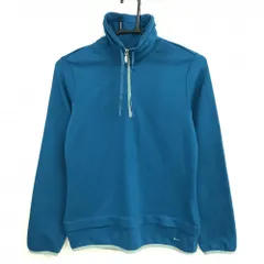【美品】ナイキゴルフ 長袖ハイネックシャツ ブルー ハーフジップ DRY-FIT  レディース M ゴルフウェア NIKE