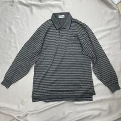 BURBERRY GOLF　バーバリーゴルフ　ポロシャツ　Lサイズ　グレー　灰色　幾何学模様　日本製　メンズ　トップス