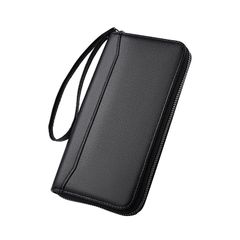 [New] [Molitalo] Men's Long Wallet with Large Capacity Zipper, Card Slots, Coin Purse, Bill Compartment, Card Storage, Compact, Simple, Solid Color, Stylish, Unisex, Father's Day, Mother's Day Gift