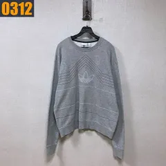 2XL ADIDAS アディダス 炎 ロゴ グレー スウェット Tシャツ 110