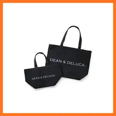 【新品】 [ディーンアンドデルーカ] トートバッグ レディース/メンズ 小さめ 手提げ キャンバス トート 無地 ショッピングバッグにも【2サイズセット】 1