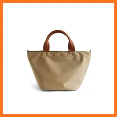 【新品】 [Gratante] グラタンテ 本革 高密度ナイロン トートバッグ 小さめ レディース ファスナー付 通勤バッグ きれいめ 軽い 弁当 本革ハンドル 大容量 小さいサイズ 斜めがけ 2way 軽量 ショルダー バッグ abb-g0015 (ライ 0