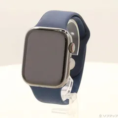 ソフマップ 〔中古品〕 Apple Watch Series 7 GPS + Cellular 45mm グラファイトステンレススチールケース アビスブルースポーツバンド【198】