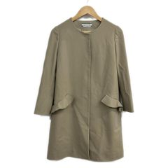 FOXEY フォクシー ノーカラー レインコート スプリングコート ベージュ