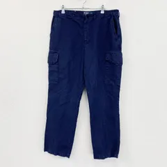 古着 used　90s　Polo by Ralph Lauren　ラルフローレン　カーゴパンツ　ジップフライ　紺　ネイビー　W36サイズ