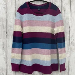 【 Gap 】ギャップ マルチカラーデザインボーダーニットセーター Mサイズ