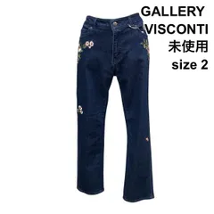 ◇ 未使用 ギャラリービスコンティ GALLERY VISCONTI ストレッチジーンズ クロップド丈 デニムパンツ ネイビー 2 M 9号 レディース Z6B208のサムネイル
