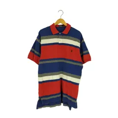 ポロバイラルフローレン Polo by RALPH LAUREN スモールポニー刺繍 ボーダー 鹿の子 ポロシャツ メンズ 表記無 