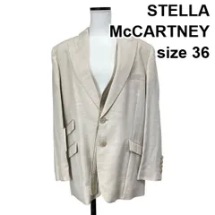 ◇ ステラマッカートニー STELLA McCARTNEY テーラードジャケット アウター 長袖 ベージュ 麻混 36 S 7号 レディース S6C263のサムネイル