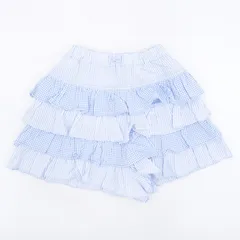 mezzo piano ギンガムチェックフリルキュロット130cm 水色 ブルー 平成女児 キッズ 平成レトロ y2k メゾピアノ タグ付き 未使用