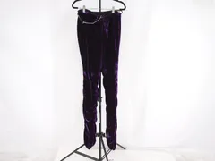 GUCCI　グッチ ベルト付　ベルベットパンツ　パープル　761072　40のサムネイル