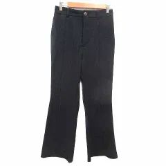 ジーユー GU スラックスパンツ フレア L 黒 ブラック /YK ●RY