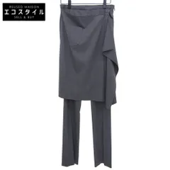 Courreges クレージュ 新品同様 ウール ラップパンツ ボトムス レディース グレー 34 23-030-510-0030-3-0 34