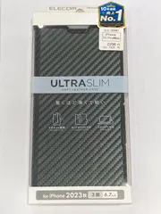 iPhone15ProMax　ソフトレザーケース　薄型　手帳型　磁石付 ELE-92047【M】