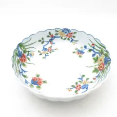 源右衛門窯 古伊万里風草花菊渕 鉢 17cmプレート 深皿 有田焼 和食器 SC10625A2 