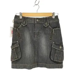 エポカ Epoca ラインストーン装飾 ブラックデニムスカート Y2K グランジ レディース JPN：38 