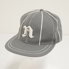 90s 日本製 阪神タイガース ベースボールキャップ 白黒 ストライプ