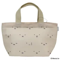 【メール便】ミッフィー トートバッグ ランチバッグ MIFFY COOL フェイスパターン ディックブルーナ エフエービージャパン 手提げかばん 保冷保温 絵本キャラクター グッズ 