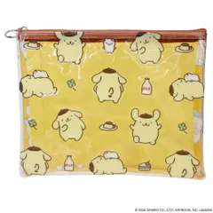 【メール便】ポムポムプリン コスメポーチ PVC ポーチ SANRIO CHARACTERS BASIC サンリオ エフエービージャパン 小物入れ かわいい キャラクター グッズ 