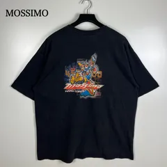 MOSSIMO 90s USA vintage ROCKMAN motif Tee XL モッシモ ヴィンテージ ロックマンネタ Tシャツ フェード 希少 レア パロディのサムネイル