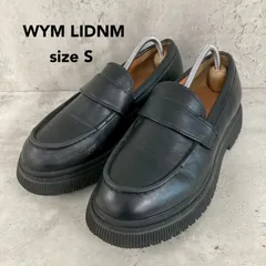 WYM LIDNM ウィムバイリドム シャークソール コンビネーション ローファー ブラック 黒 25cm 25.5cm 厚底 ドレスシューズ 綺麗め カジュアル モード げんじ シンプル  Sサイズ ★ ■■