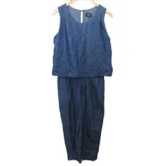 グリーンレーベルリラクシング ユナイテッドアローズ green label relaxing オールインワン ノースリーブ つなぎ デニム 紺 ネイビー 3626-699-1514 ■YHS5