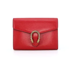 【中古】美品 GUCCI Dionysus Chain Wallet Red グッチ ヴィンテージ 財布 赤