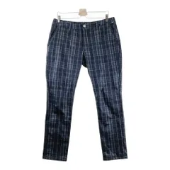 サイズ：L FILA GOLF フィラゴルフ  裏起毛 ロングパンツ チェック柄 ネイビー系 [240101643845] ゴルフウェア メンズ ストスト