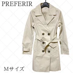 PREFERIR プレフェリール トレンチコート スプリングコート ベルト付き Mサイズ ベージュ レディースのサムネイル