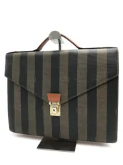 Fendi　フェンディ　ビジネスバッグ　ぺカン　PVC×レザー　0936
