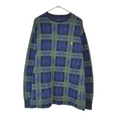 Polo by Ralph Lauren ポロ ラルフローレン 長袖サーマルＴシャツ チェック マルチカラー(メンズ XL)中古 古着 X4975