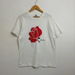80s 90s PART 2 JUNKO SHIMADA パートツー ジュンコ シマダ Tシャツ シングルステッチ 古着 VINTAGE プリント バラ 日本製 コットン M ホワイト系 C455のサムネイル