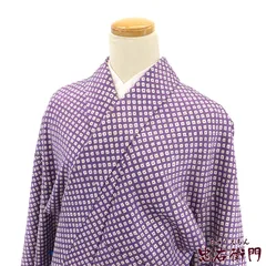 絞り小紋 小紋着物 袷 レディース 正絹 薄紫 絞り 身丈156cm 裄丈64cm カジュアル 街歩き 普段着 ランチ会 S～Mサイズ相当