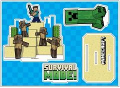 【中古】アクリルスタンド・アクリルパネル クリーパーB アクリルジオラマ 「MINECRAFT -マインクラフト-」