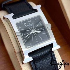【新品電池】 エルメス タンデム メンズ ブラック シルバー ビジネス クォーツ 新品電池】 エルメス タンデム メンズ ブラック シルバー ビジネス