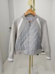 ニット バイカラー キルティング ブルゾンアウター